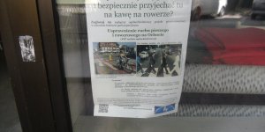Ulotka zachęcająca w kawiarni na Ochocie