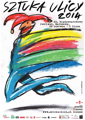 Plakat teatralny. sztuka ulicy