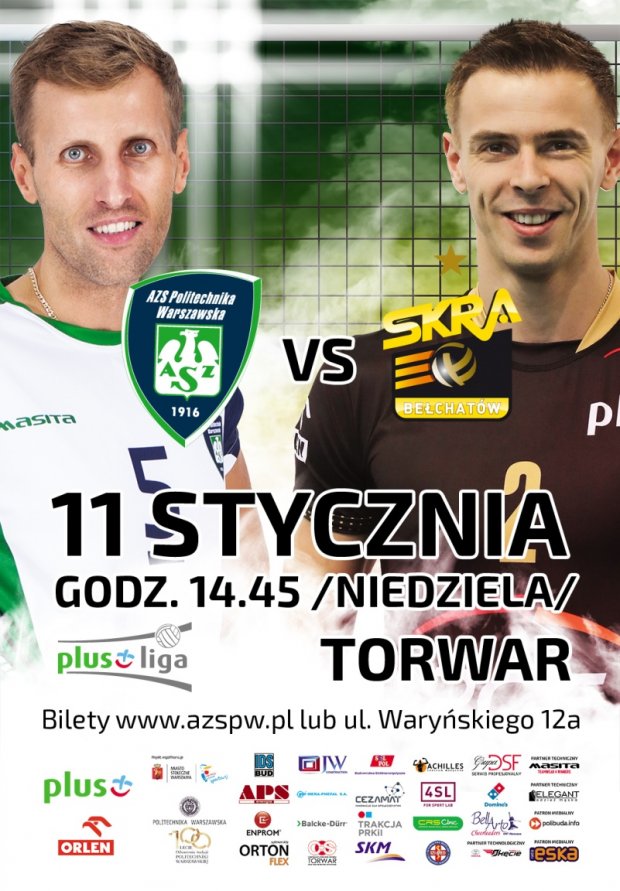 AZS PW - Skra Bełchatów - plakat
