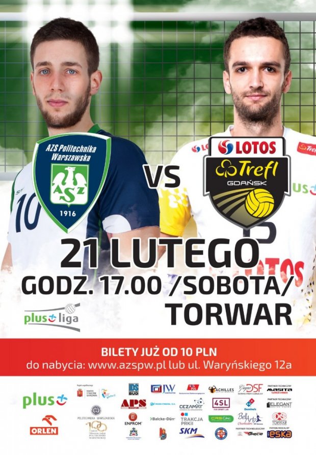 AZS PW vs Lotos Trefl - plakat