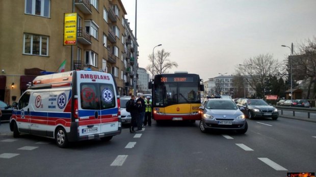 Wypadek na ul. Belwederskiej