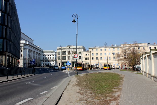 widok w stronę ul. Trębackiej