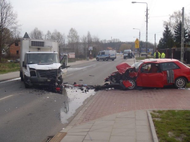 Wypadek w Wawrze na ulicy Zwoleńskiej