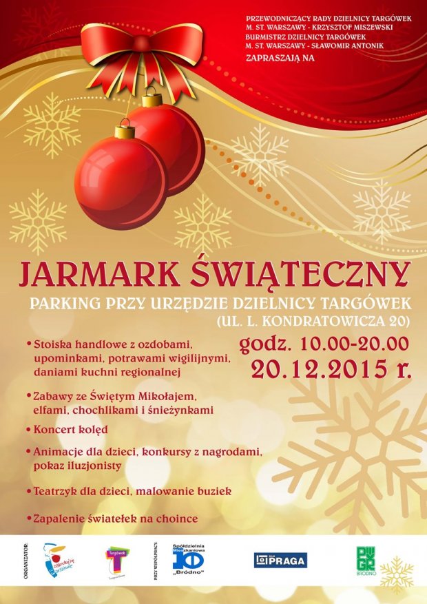 Plakat Jarmarku Świątecznego na Targówku