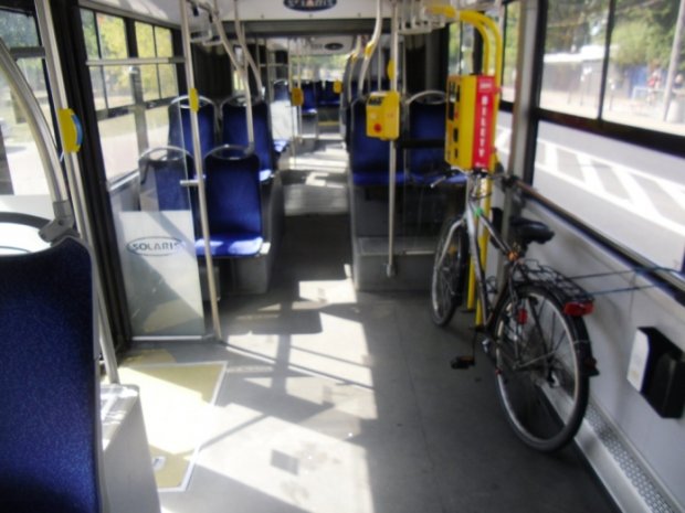 Rower w autobusie MZA - tym razem to rower pana kierowcy