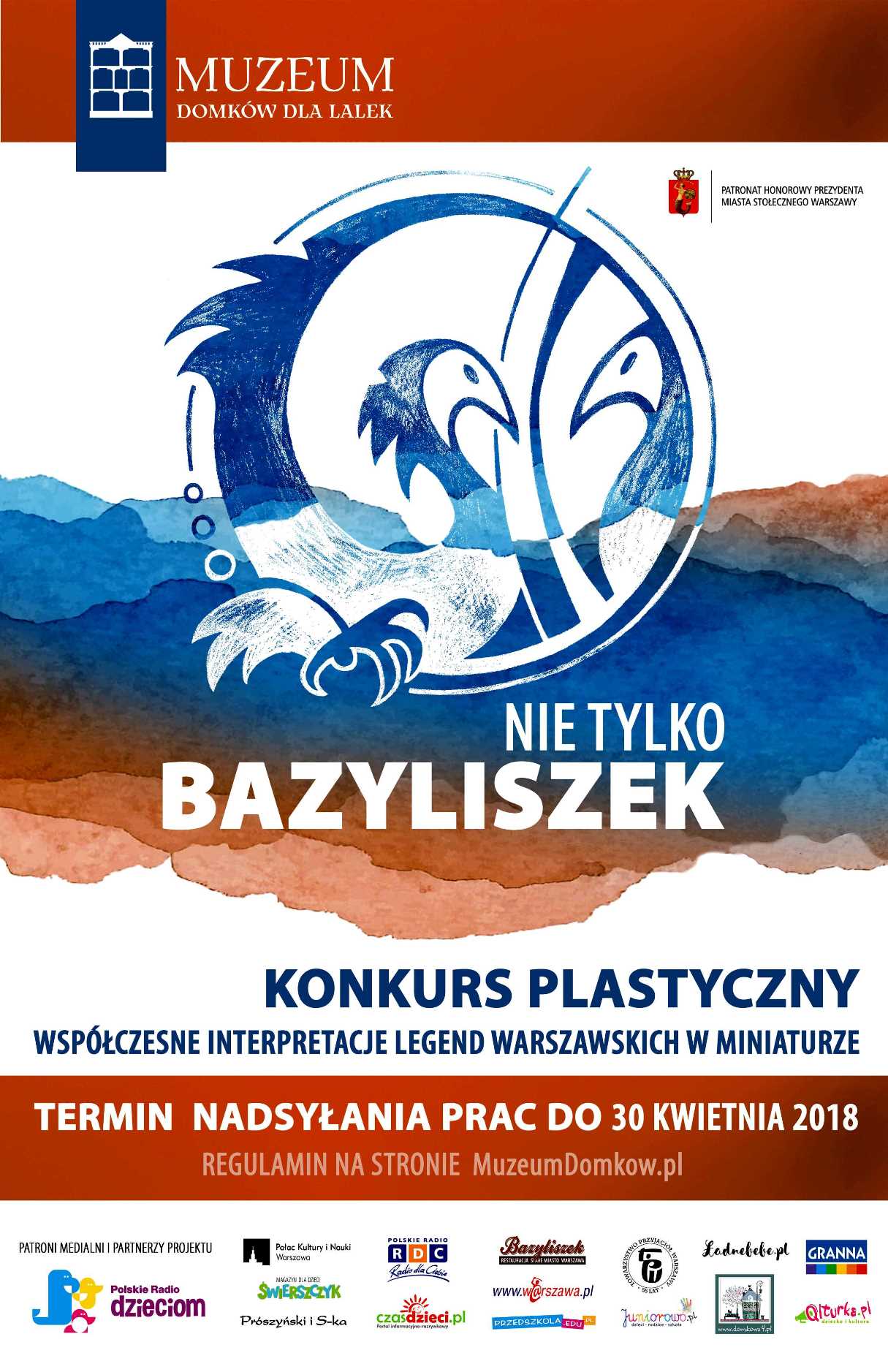 plakat konkursu NIE TYLKO BAZYLISZEK