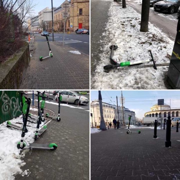 Porzucone Hulajnogi. Fot. Niewidzialna Wystawa