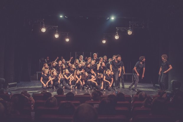 Scena z koncertu w Teatrze Rampa