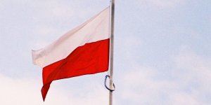Flaga Polski nad Belwederem