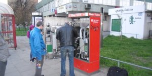 Biletomat. Oglądanie mijsca złodziejstwa