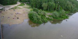 Wypoczynek nad Wisłą - woda, plaża zieleń