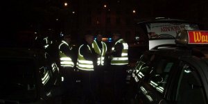 Nocna kontrola taksówek w Warszawie