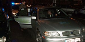 Nocna kontrola taksówek w Warszawie