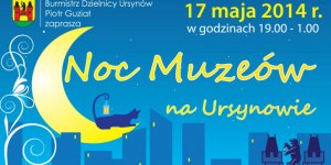 Plakat - ursynowskie zaproszenie na Noc Muzeów