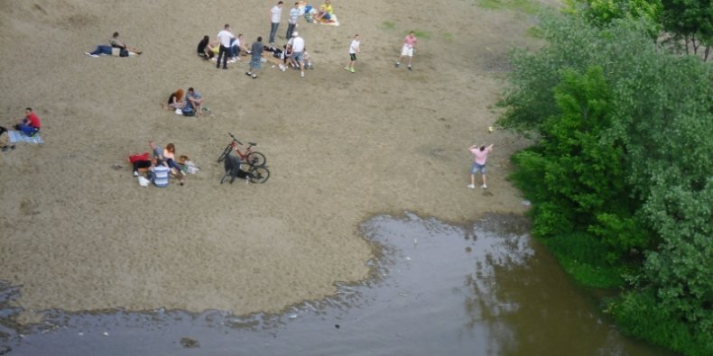 Plażing nad wysoką Wisłą