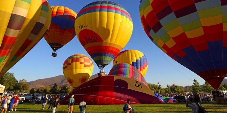 Balony na ciepłe powietrze w San Diego, California, USA