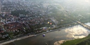 Warszawa z balonu Wojciecha Kaczmarka
