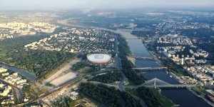 Warszawa z balonu Wojciecha Kaczmarka