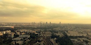 Warszawa z balonu Wojciecha Kaczmarka