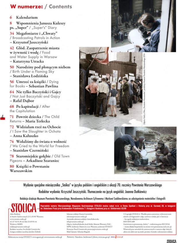 Stolica Stolica - spis treści