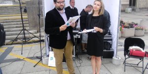 Przygotowanie do występu Jarosław Jóźwiak i Urszula Majewska