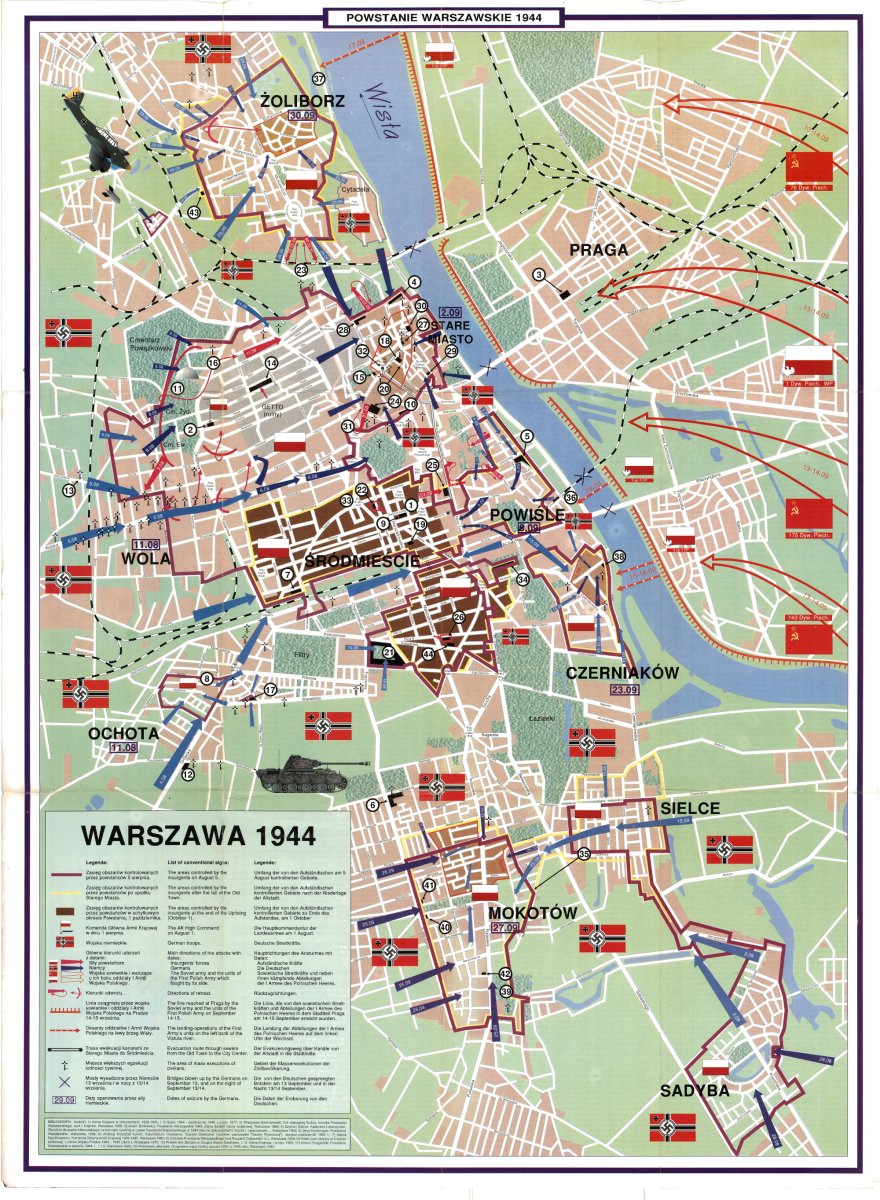 Miasto Warszawa Nazwa Uniwersytetu Data Powstania Uczelni Mapa Powstania Warszawskiego 1944 | Warszawa.pl