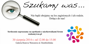 Szukamy Was - część plakatu