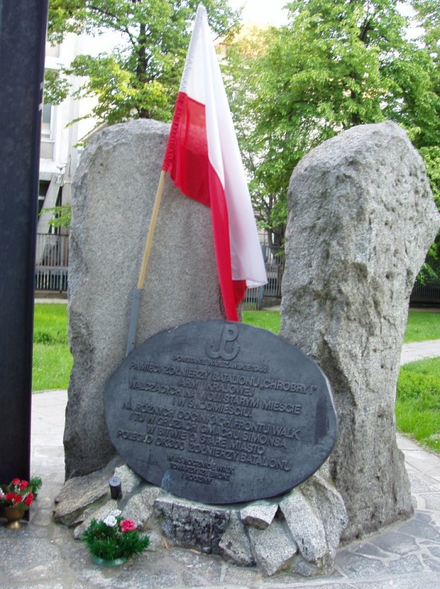 Pomnik batalionu Chrobry - Warszawa, Ogród Krasińskich