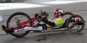 Rafał Wilk - zwycięzca 36. PZU Maratonu Warszawskiego - Maraton Hanbike