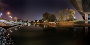 Port Czerniakowski nocą