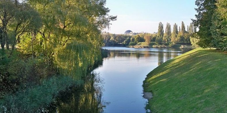 Park Szczęśliwicki - Glinianka Szczęśliwicka i kanał