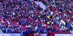 Drugi dzień Halowego Pucharu Świata w Windsurfingu na Stadionie Narodowym w Warszawie na Stadionie Narodowym w Warszawie