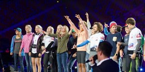 Drugi dzień Halowego Pucharu Świata w Windsurfingu na Stadionie Narodowym w Warszawie na Stadionie Narodowym w Warszawie