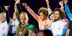 Drugi dzień Halowego Pucharu Świata w Windsurfingu na Stadionie Narodowym w Warszawie na Stadionie Narodowym w Warszawie