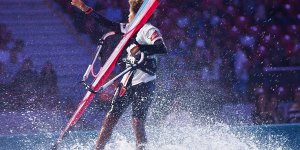 Drugi dzień Halowego Pucharu Świata w Windsurfingu na Stadionie Narodowym w Warszawie na Stadionie Narodowym w Warszawie