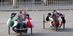 Maraton Handbike 2014 wokół Stadionu Narodowego.