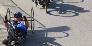 Maraton Handbike 2014 wokół Stadionu Narodowego.