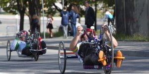 Maraton Handbike 2014 wokół Stadionu Narodowego.