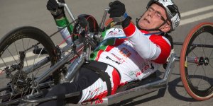 Maraton Handbike 2014 wokół Stadionu Narodowego.