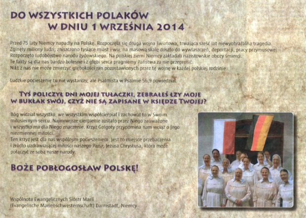 Ogłoszenie sióstr zakonnych z Niemiec, zamieszczone w Gazecie Wyborczej