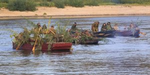 Przeprawa na pomoc Powstańczej Warszawie - rekonstrukcja we wrześniu 2014 r.