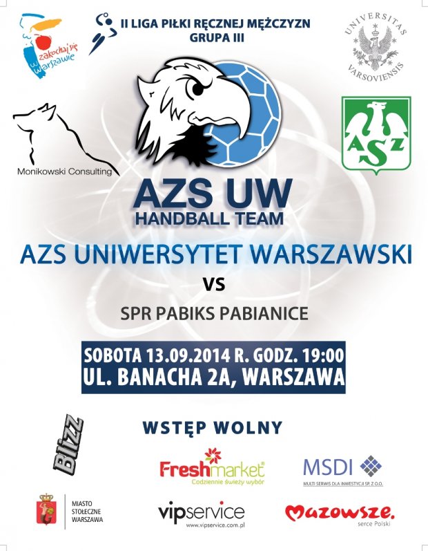 Plakat meczu piłkarzy ręcznych