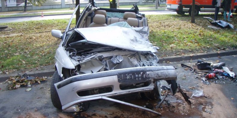 Saab po kolizji