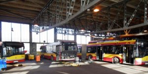 Hala napraw autobusów - warszawskie MZA