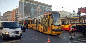 Wykolejenie tramwajów przy kinie Femina