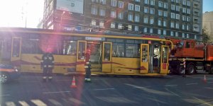 Wykolejenie tramwajów przy kinie Femina