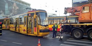 Wykolejenie tramwajów przy kinie Femina