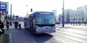 Chińskie autobusy elektryczne - przód autobusu