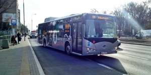 Chińskie autobusy elektryczne - przód autobusu