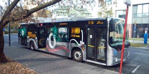 Chińskie autobusy elektryczne - bok autobusu